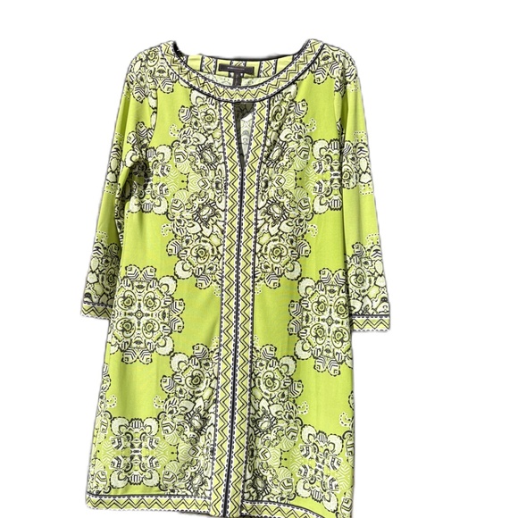BCBGMaxazria AVILA dress lime green combo Small - Picture 3 of 16